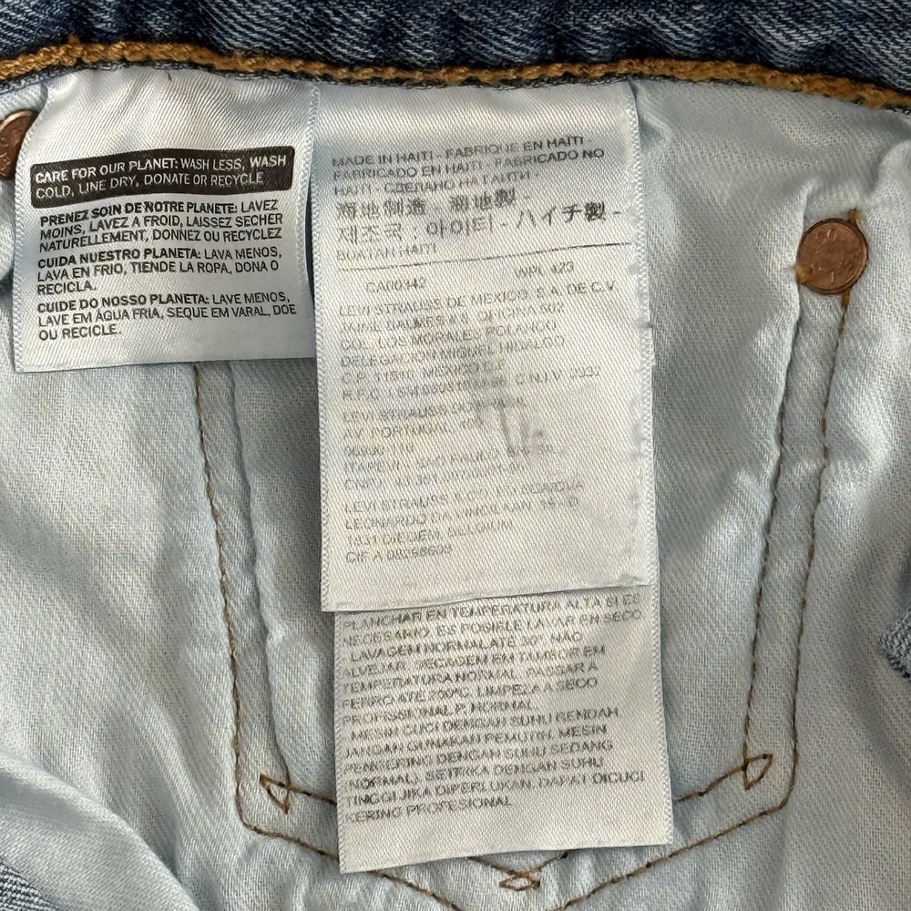 Levi's 501 Button Fly Straight Leg Jeans Men's Tag 42x30(41x29)Dark Wash Denim - Picture 8 of 10